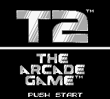 T2: The Arcade Game title screen for GameBoy